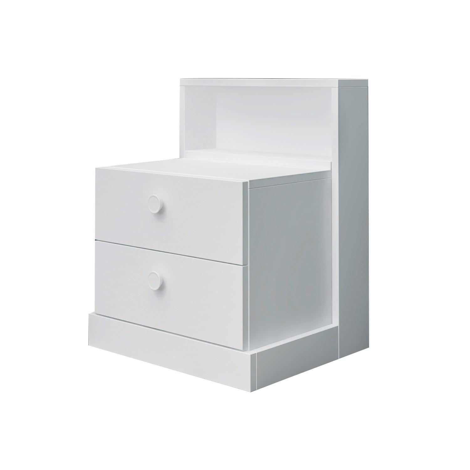 NACHTTISCH LIFE NACHTTISCH - Weiss, Design, Holzwerkstoff (49/62/42cm) - Livetastic