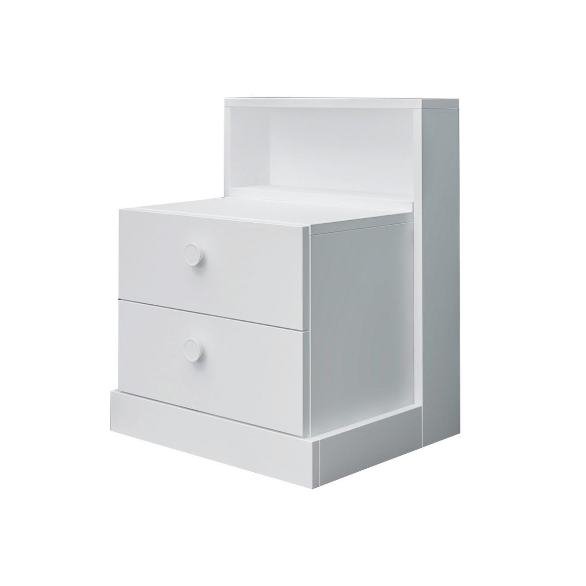 NACHTTISCH LIFE NACHTTISCH - Weiss, Design, Holzwerkstoff (49/62/42cm) - Livetastic