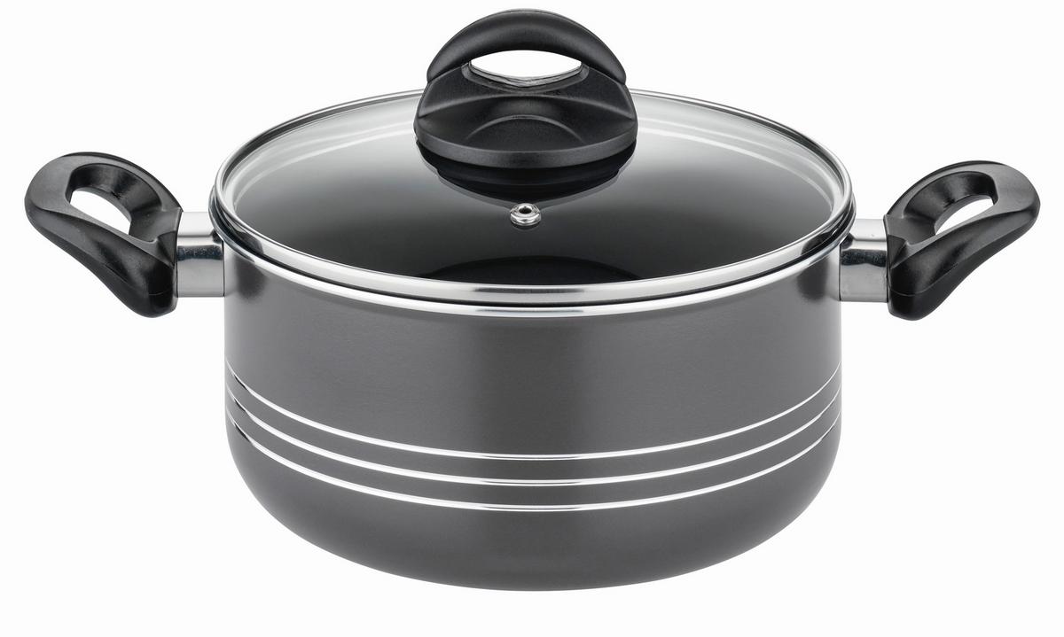 Set Posod S Kuhinjskimi Pripomočki Milano Grey - siva, Basics, kovina - GSW