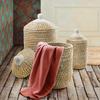 KORG LAUREN - S - vit, Romantik / Lanthus, plast/naturmaterial (26/44cm) - Zandiara