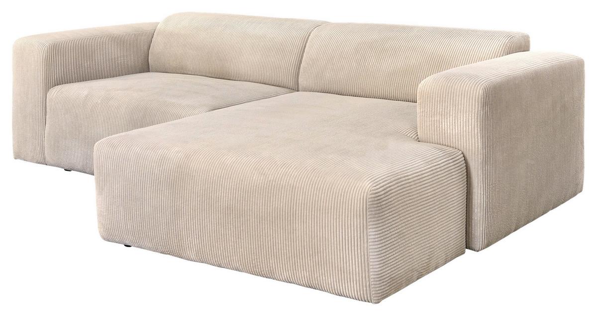 NAROŻNIK BASMA - kremowy/czarny, Design, tworzywo sztuczne/tkanina (298/175cm) - P & B