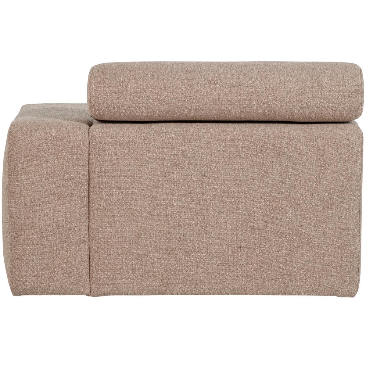 Sofaelement Novi Taupe B: 173cm - Taupe/Schwarz, Design, Kunststoff/Textil (173/86/109cm) - Livetastic