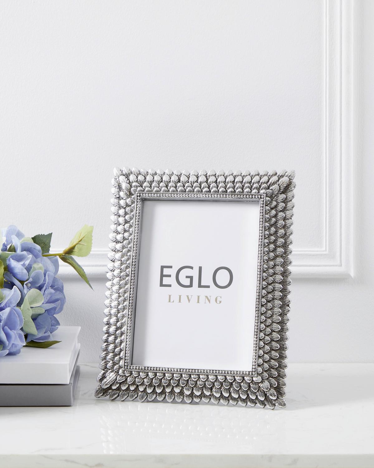 Bilderrahmen Esashi Nickelfarben ca. 20x24,5cm - Nickelfarben, Trend, Glas/Kunststoff (20/2,5/24,5cm) - Eglo
