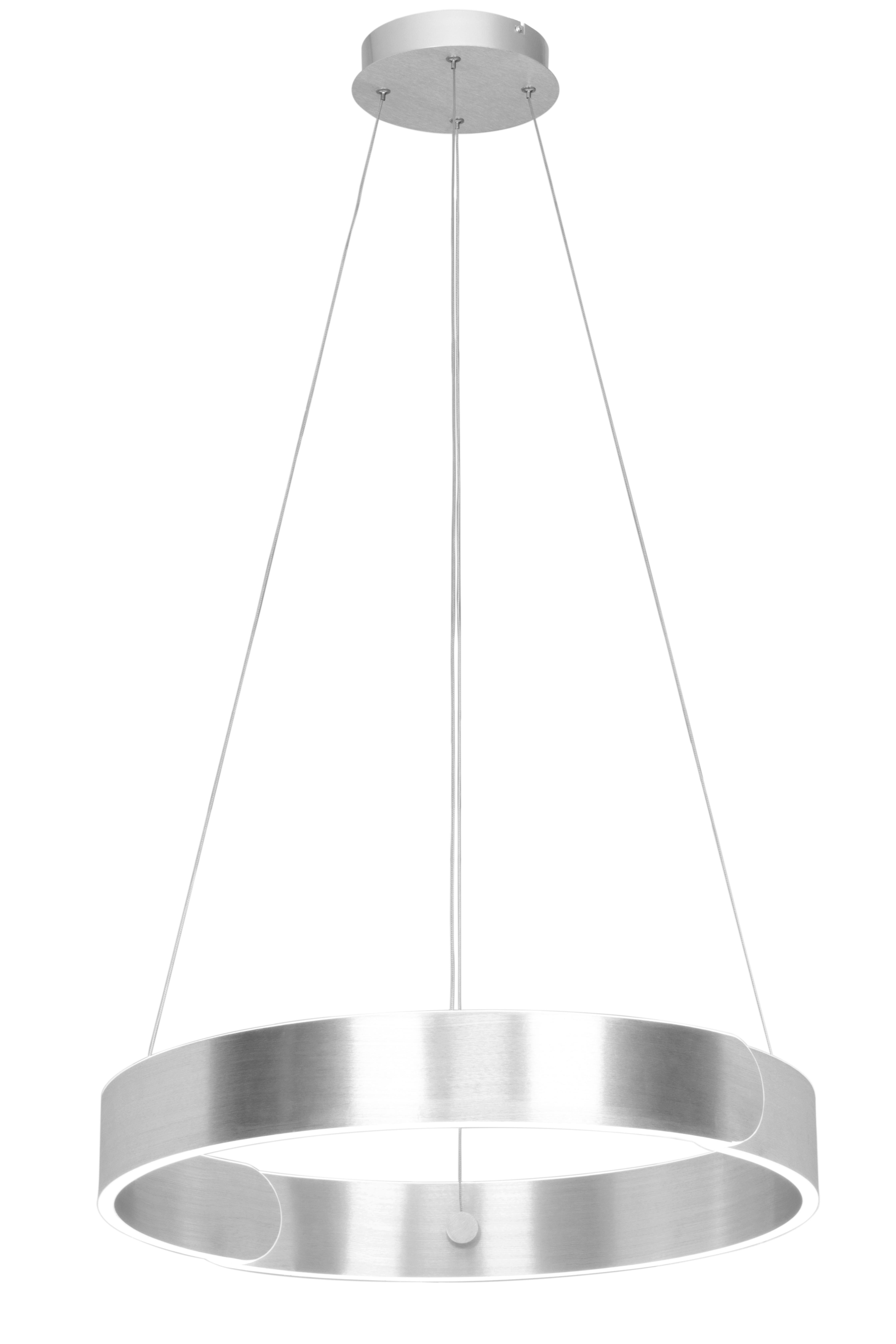 LAMPA WISZĄCA LED OTIS *DK* - kolor aluminiowy, Design, metal (63/64/150cm) - Dieter Knoll