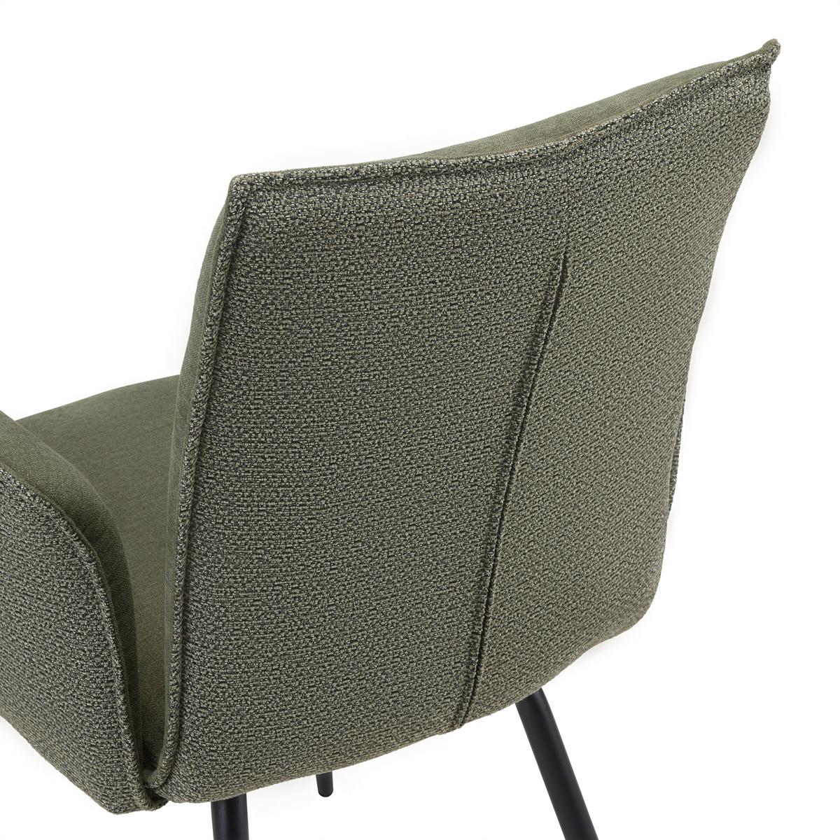 Armlehnstuhl Nova Grün - Schwarz/Grün, MODERN, Textil/Metall (63/88/63cm) - Premium Living