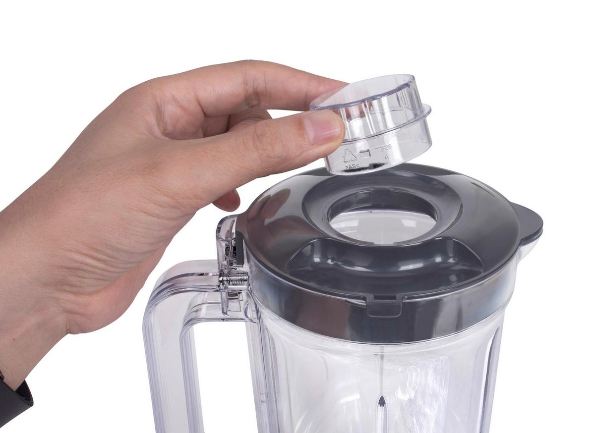 STANDMIXER Smooth max. 500 Watt - Edelstahlfarben/Schwarz, Kunststoff (18/37,5/15,3cm) - Silva Homeline