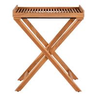 Klapptisch Ronda Teak - Braun, MODERN, Holz (40/60/70cm) - Gardenson