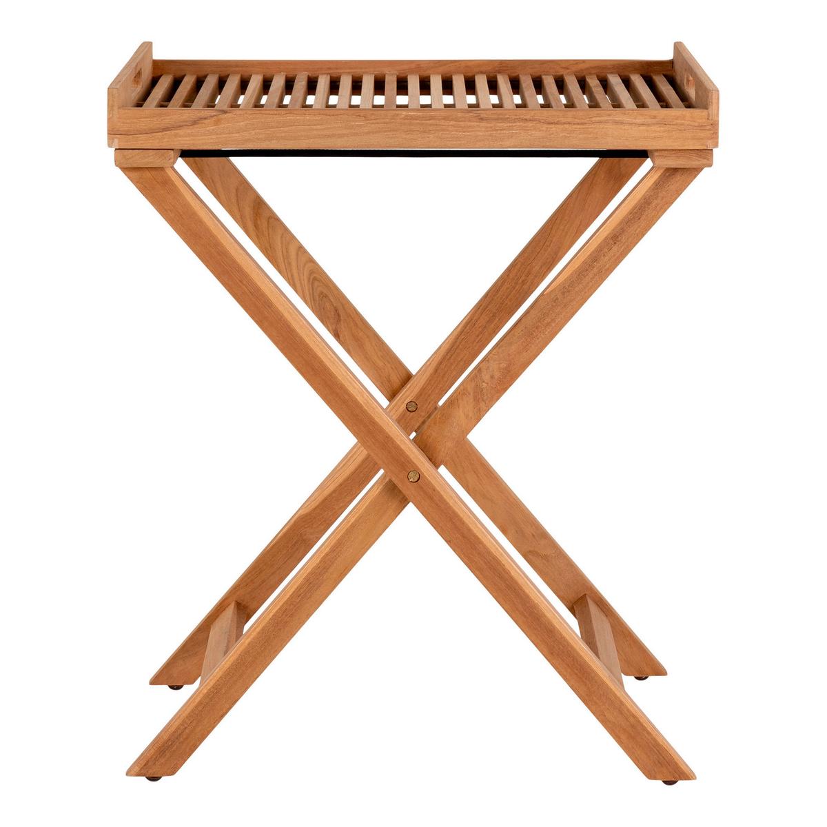 Klapptisch Ronda Teak - Braun, MODERN, Holz (40/60/70cm) - Gardenson