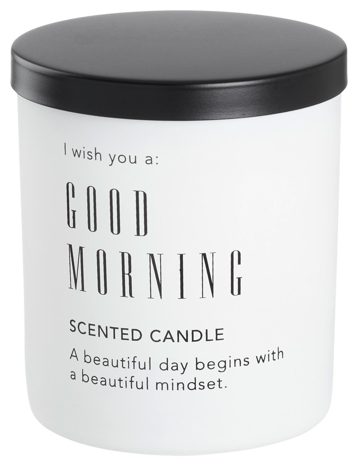 Illatgyertya Vivat - bézs/fekete, Üveg/természetes anyagok (7,9/9,7cm) - Mömax