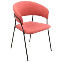 Armlehnstuhl Alice in Terra cotta - Terracotta/Schwarz, Design, Holz/Textil (53/80/59cm) - Mömax