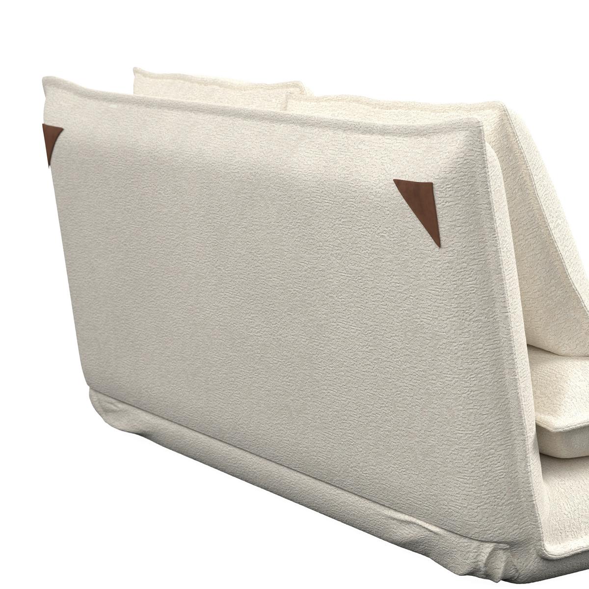 Schlafsofa Macy Bouclé Weiß - Weiß, MODERN, Textil/Metall (140/35/63cm) - Bessagi Home