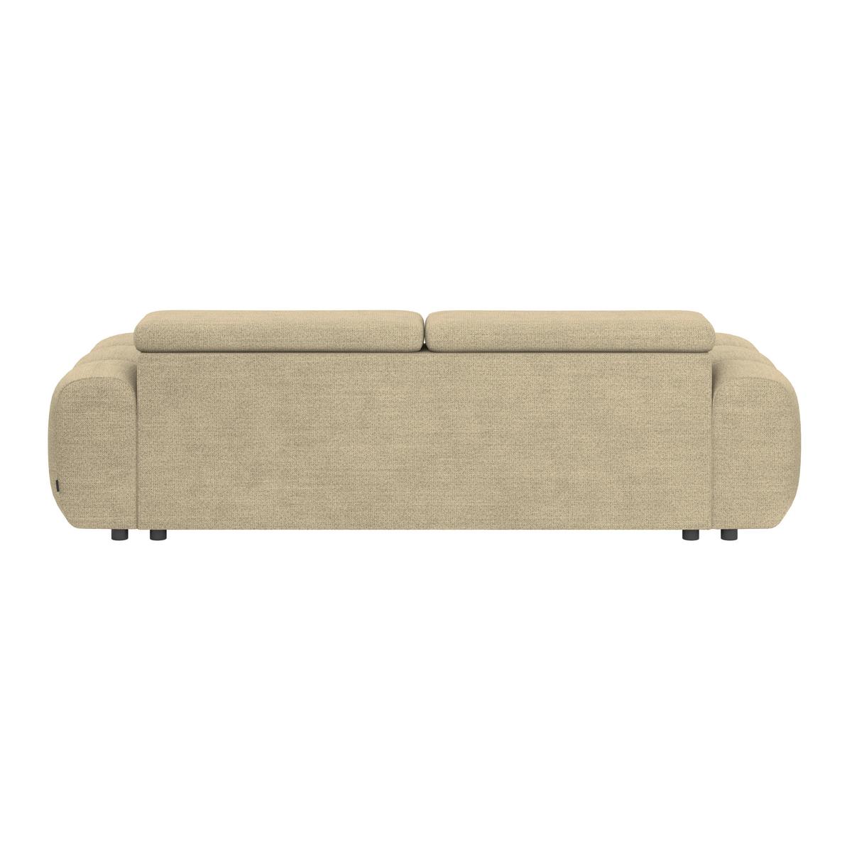 Velika Sofa Bull - bež/crna, Trend, tekstil/plastika (248/77-97/108cm) - Luca Bessoni
