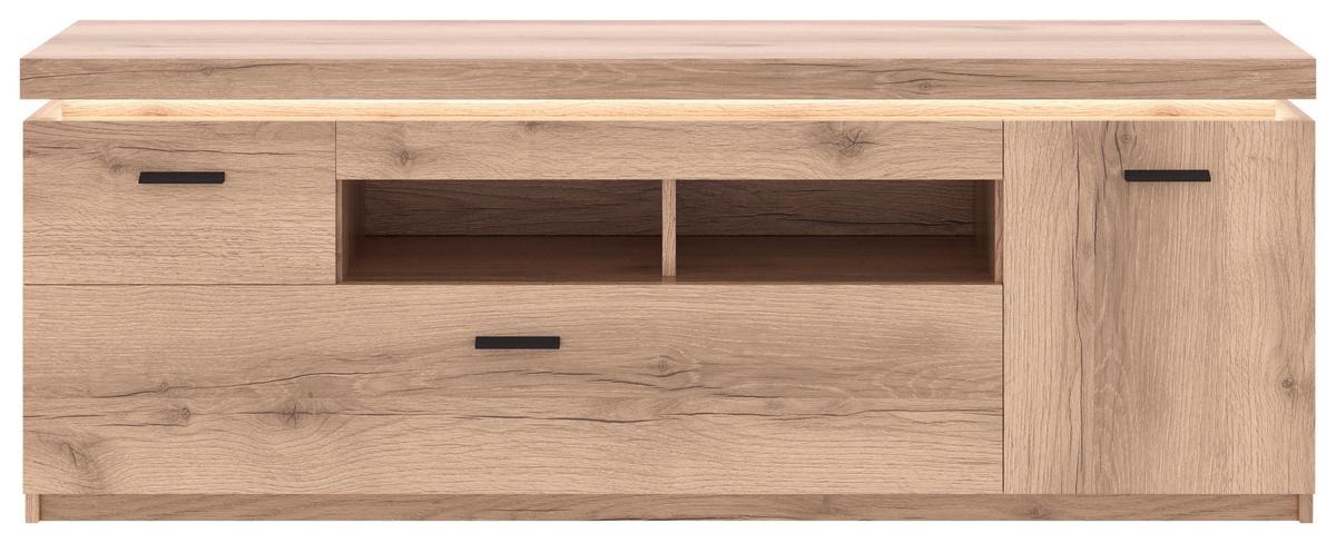 Tv-element Vancouver, Barva Hrasta, Led - barve hrasta/antracit, Moderno, kovina/leseni material (156/57/44cm) - Mömax