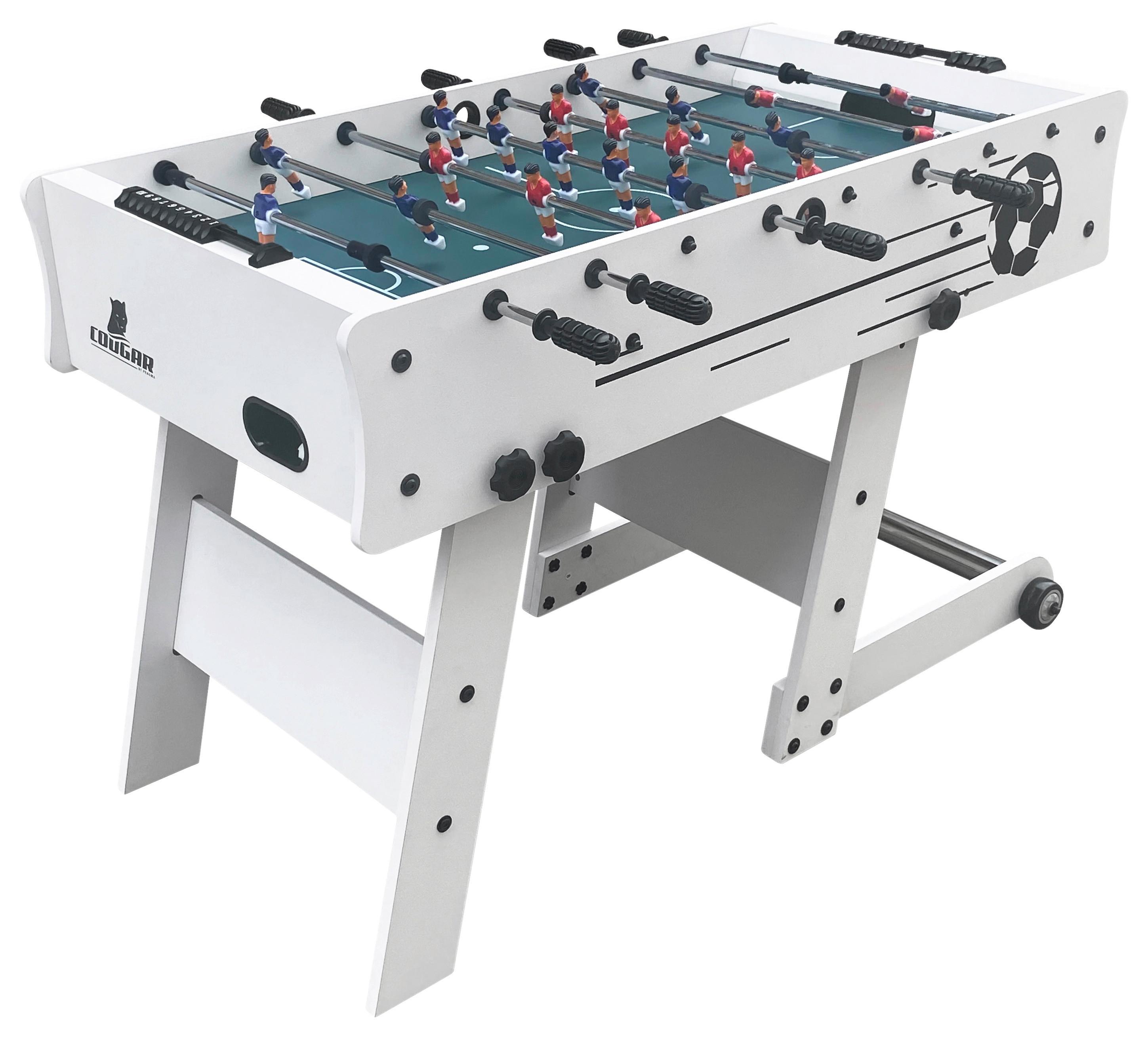 Tischfußball Weiß - Weiß, KONVENTIONELL, Holz/Kunststoff (61/81/122cm) - Ambia Garden