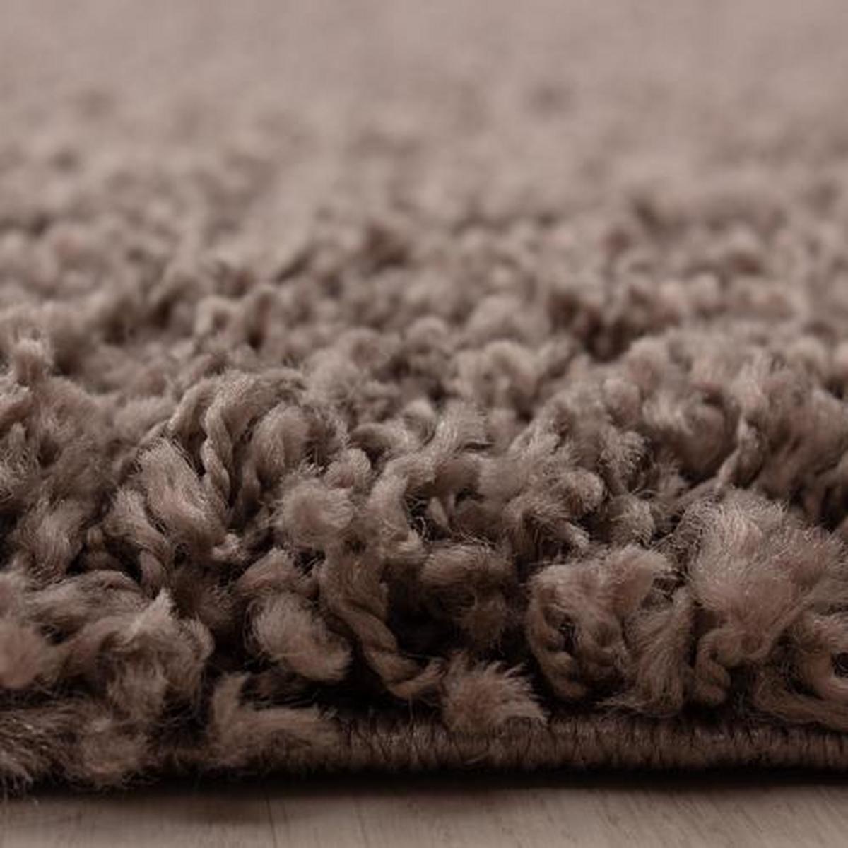 Hochflorteppich Life Taupe Ø ca. 120cm - Taupe, KONVENTIONELL, Textil (120cm) - Novel