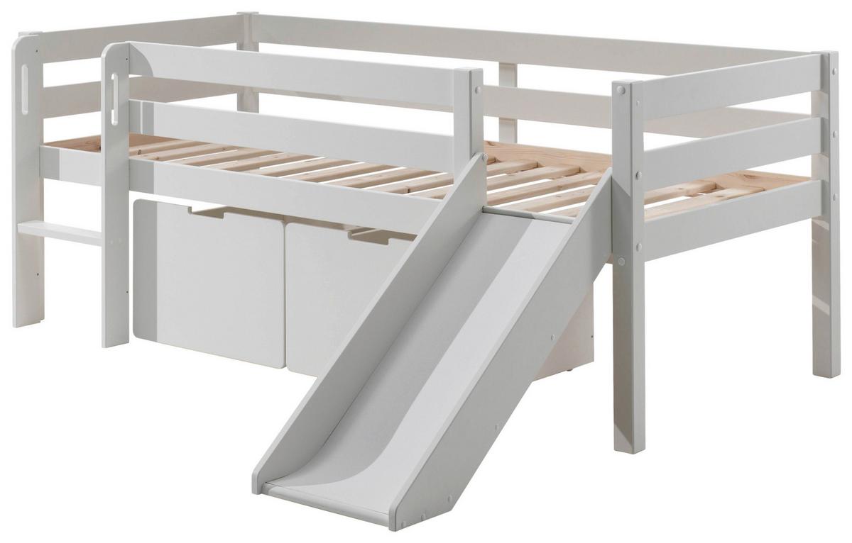 Spielbett Pino Weiß mit Stauraum - Weiß, MODERN, Holz/Holzwerkstoff (90/200cm) - Vipack