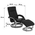 Tv-fotel Niklas - Sötétszürke, modern, Fa/Fém (66/98-86/80-110cm) - Ombra