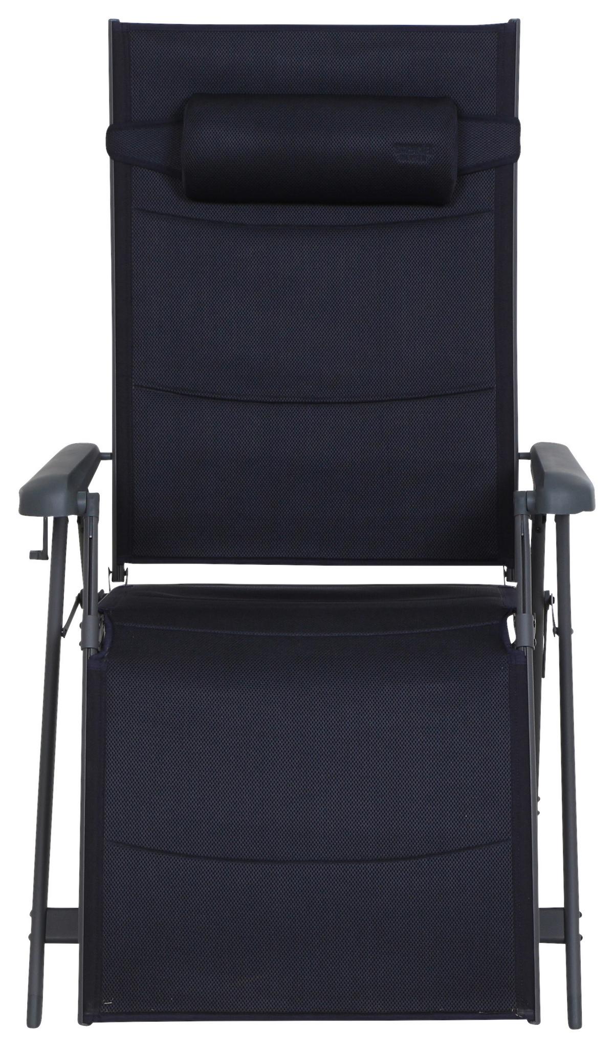 GARTEN-RELAXLIEGE Premium B: 75cm - Anthrazit, KONVENTIONELL, Textil/Metall (75/123/91cm) - Siena Garden