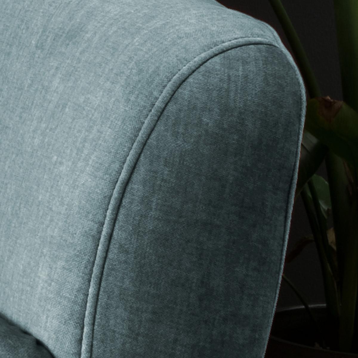 2,5-Sitzer-Sofa Baggio Blau Velours - Blau/Buchefarben, MODERN, Holz/Textil (196/94/103cm) - Livetastic