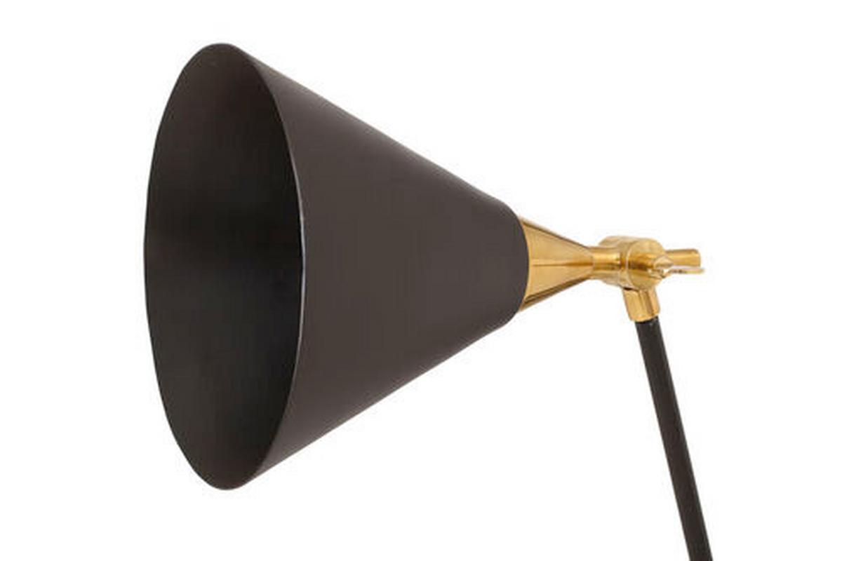 Stehleuchte Nt27h-Gld - Goldfarben/Schwarz, Design, Kunststoff/Stein (23/76/32cm) - Kayoom