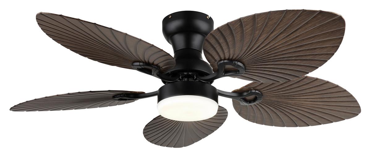 DECKENVENTILATOR 03672B ELISE - opale/noir, Konventionell, matière synthétique/métal (107/28,5cm) - Globo