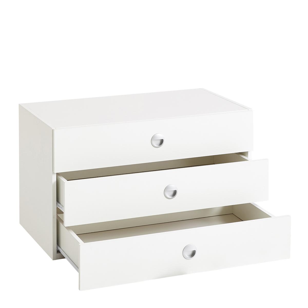 WKŁAD Z SZUFLADAMI ZUBEHÖR - biały, materiał drewnopochodny (82/49/49cm) - Carryhome