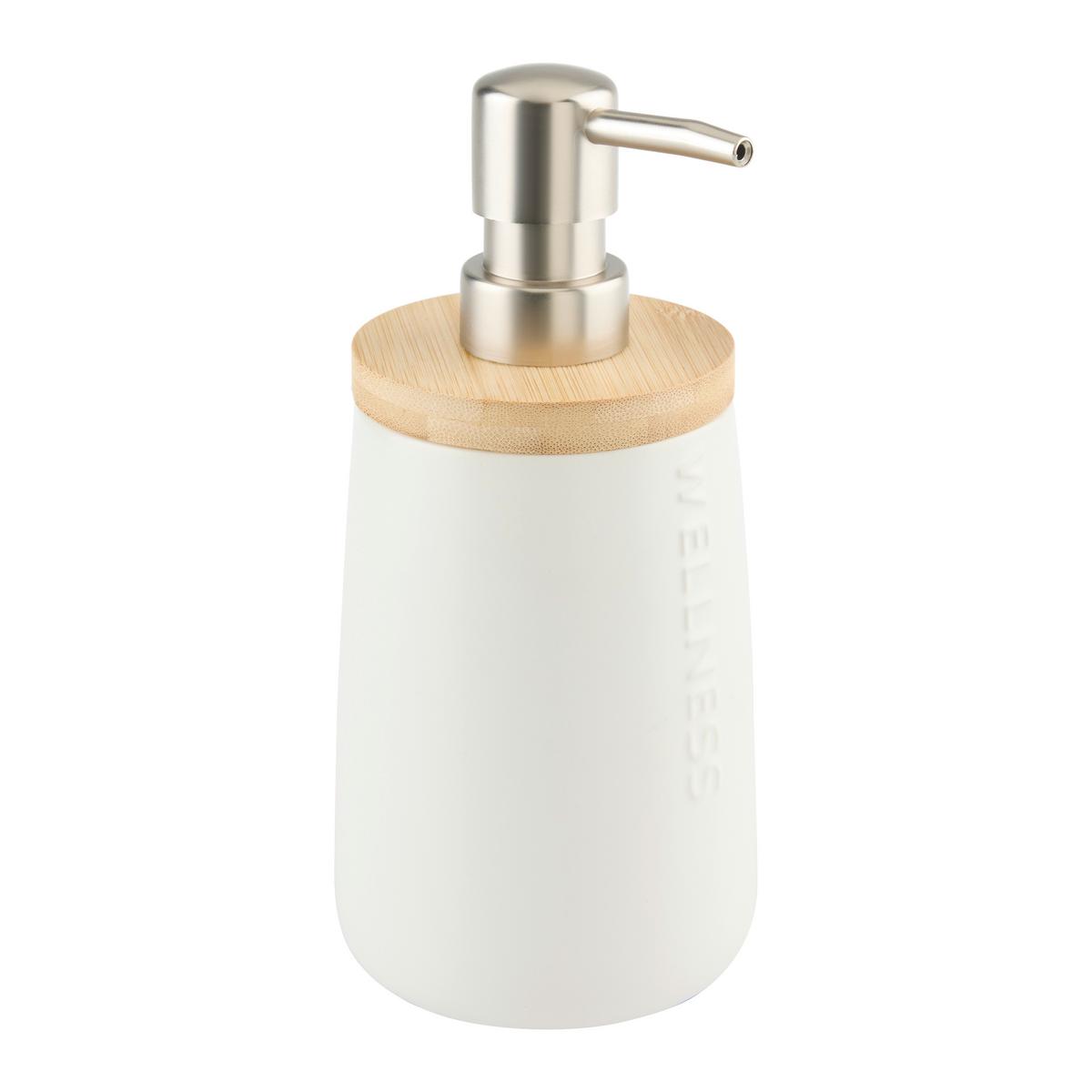 Dozirnik Za Milo Edna - barve niklja/bela, Moderno, umetna masa/keramika (8,5cm) - Mömax