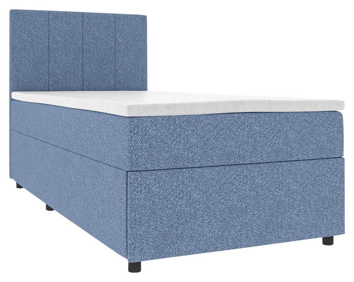 Boxbett Odin Blau ca. 120x200cm - Blau/Schwarz, KONVENTIONELL, Kunststoff/Textil (120/200cm) - Based