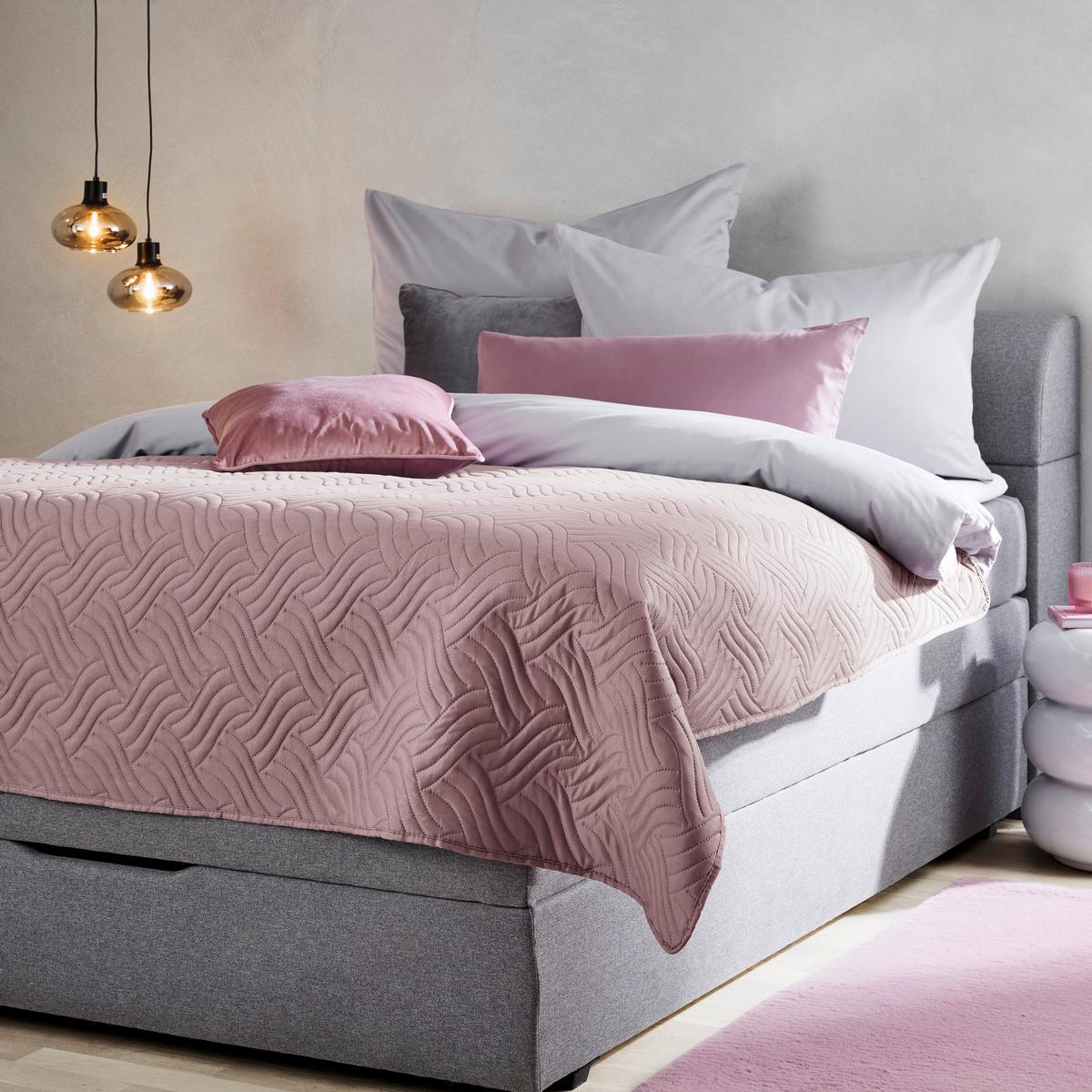 Ágytakaró Benno 160/200 - rózsaszín, textil (160/220cm) - Mömax