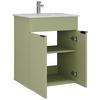 WASCHTISCHKOMBI NAPOLI -EXKLUSIV- - Salbeigrün/Schwarz, MODERN, Keramik/Holzwerkstoff (60/78/45cm) - Mömax