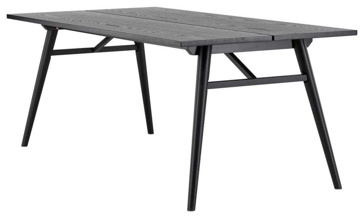 Esstisch Sleek SLEEK - Schwarz, Design, Holzwerkstoff/Metall (195/95/75cm) - Livetastic