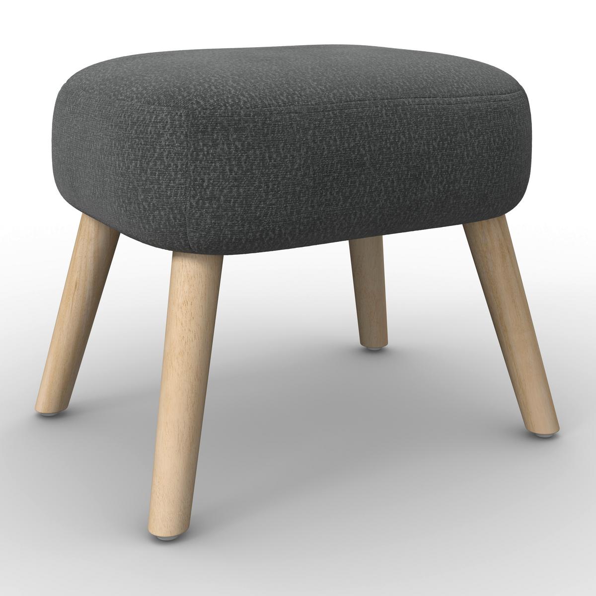Sessel Sonja Schwarz Chenille - Schwarz/Naturfarben, MODERN, Holz/Textil (71/69/68cm)