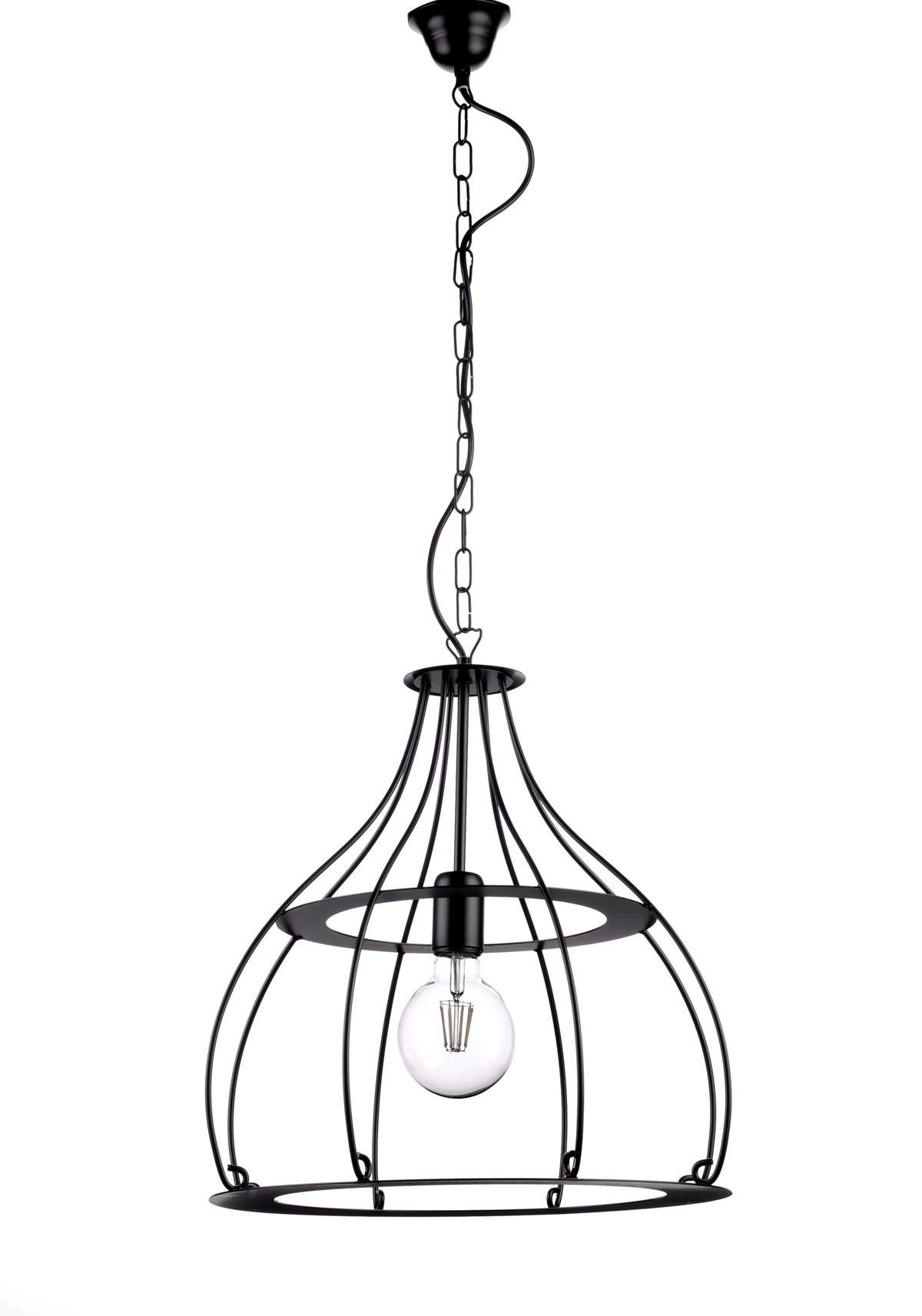 Hängeleuchte Titti Schwarz max. 22 Watt - Schwarz, KONVENTIONELL, Metall (40/90cm)