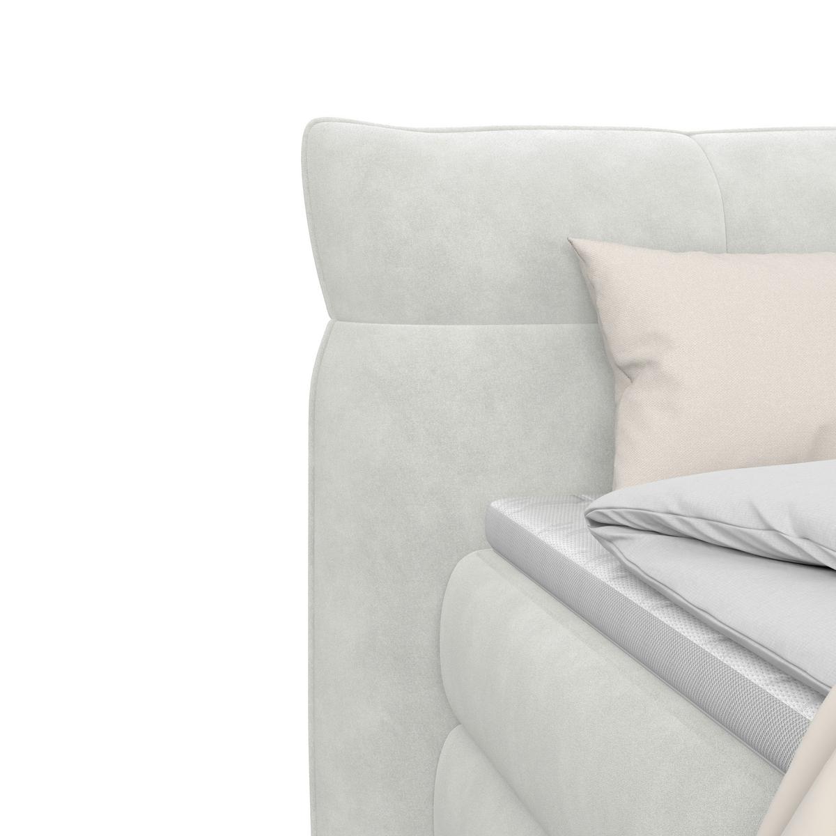 Boxspring Krevet Carmelo - crna/krem, Trend, tekstil/plastika (180/200cm) - Premium Living