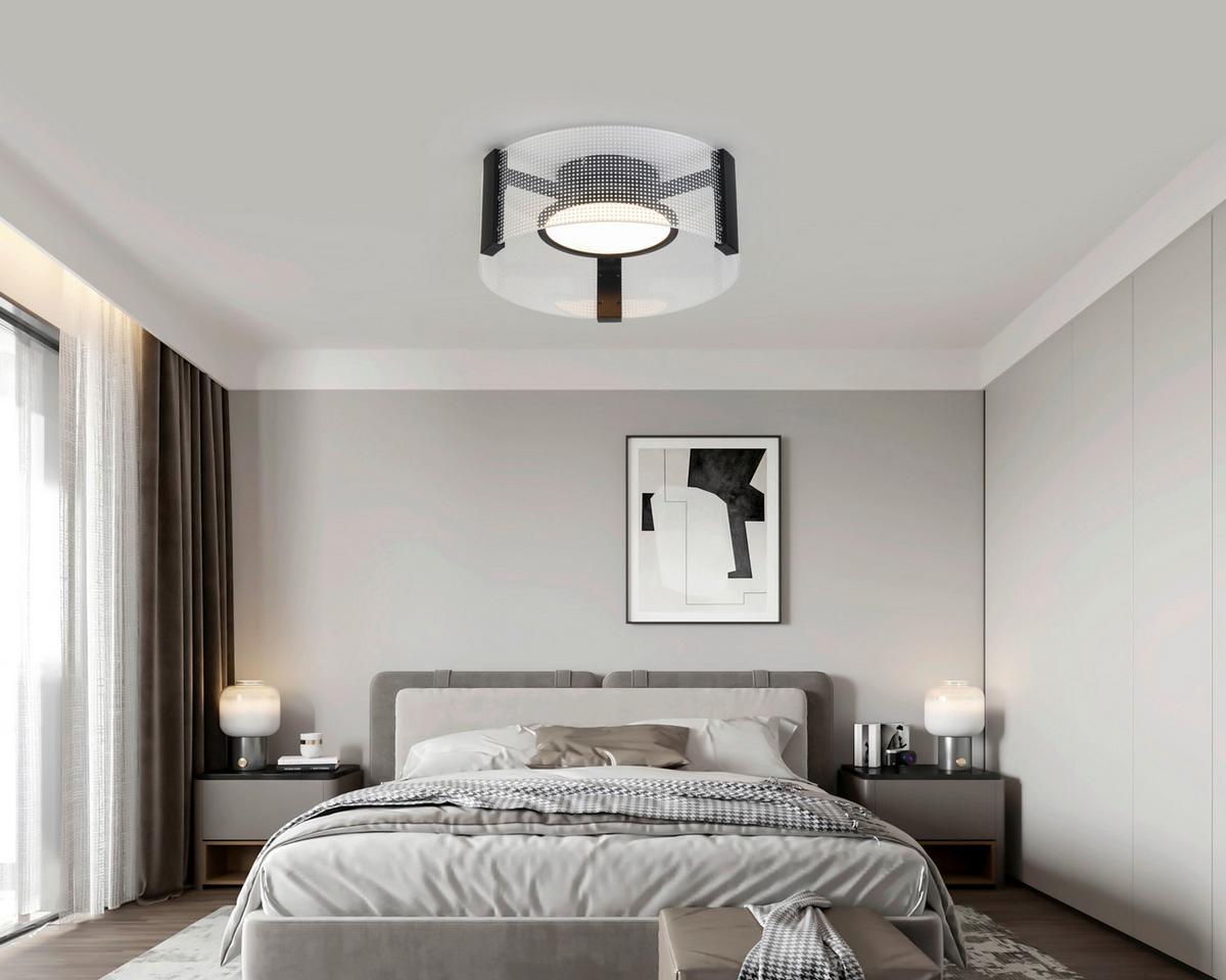 LAMPA SUFITOWA LED ALEX - biały/przezroczysty, Design, tworzywo sztuczne/metal (40/16.5cm) - Novel