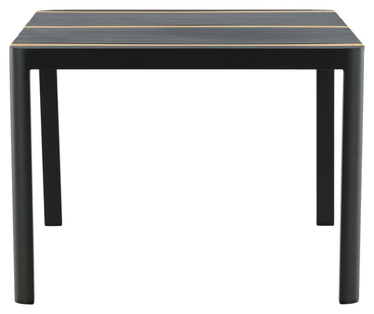 GARTENTISCH TOGO - Schwarz, KONVENTIONELL, Holz/Metall (150/90/75cm) - Gardenson