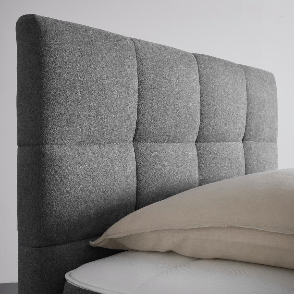 Boxbett Oviedo 120 in Grau ca. 120x200cm - Chromfarben/Grau, KONVENTIONELL, Textil (120/200cm) - Mömax