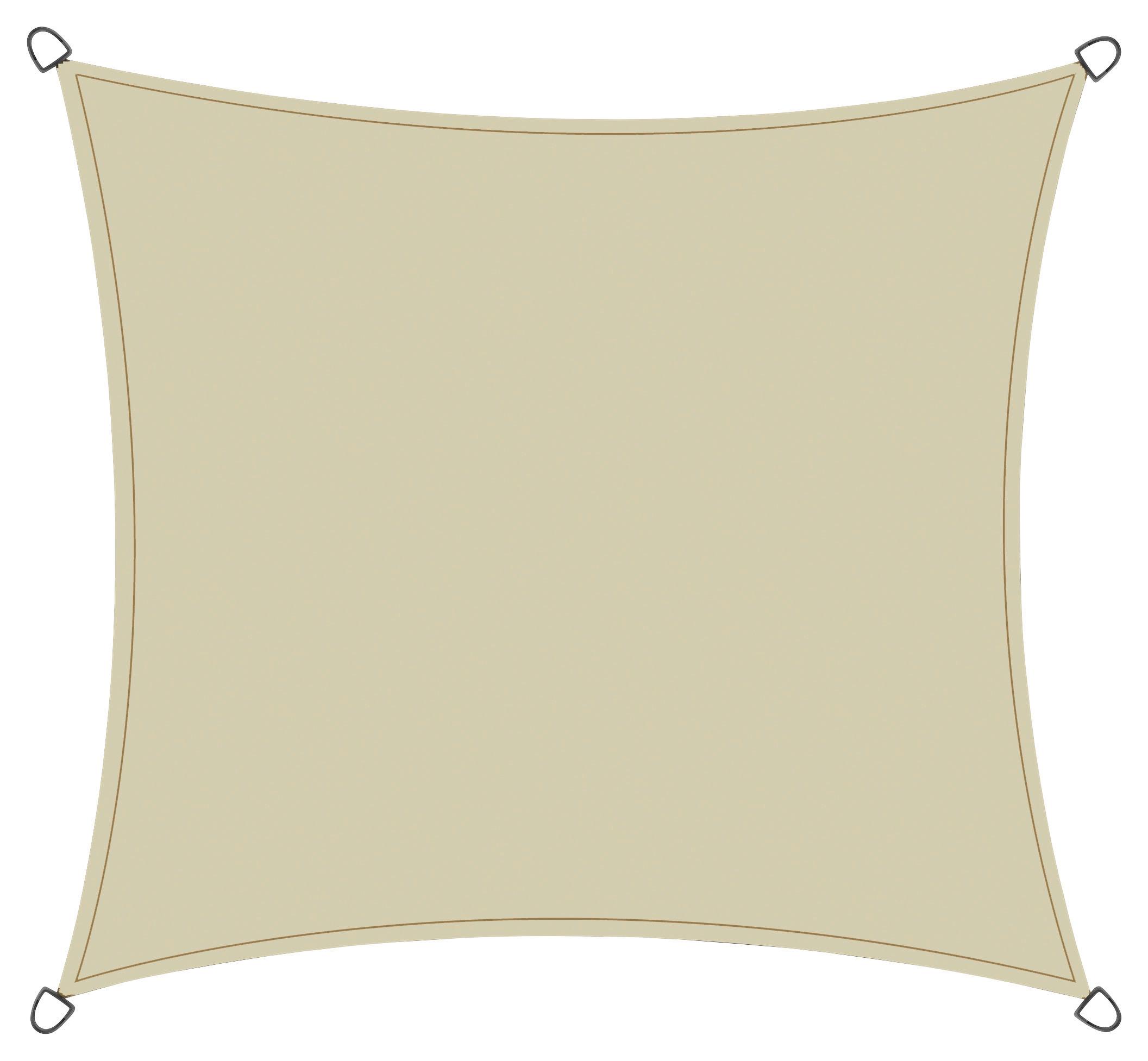 Gartensonnensegel Solino ca. 360x360 cm Ecru - Ecru, KONVENTIONELL, Textil/Metall (360/360cm) - Siena Garden