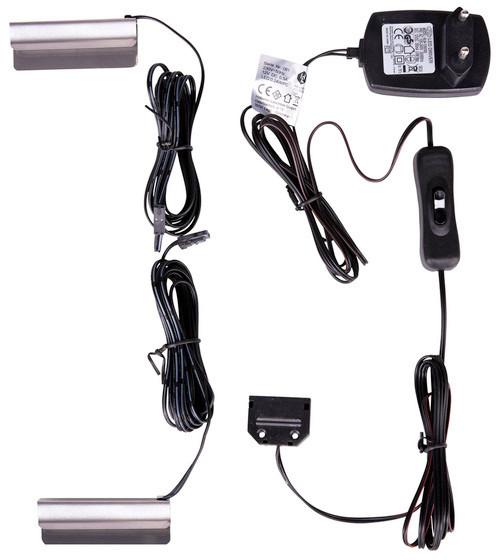 Set Rasvjete Staklenih Polica Led Glasboden Clips - antracit, Moderno, metal (6/2/1cm) - Modern Living