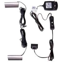 Üvegpolc Világítás Szett LED Üvegpolc Világítás, 2 Db - antracit, Modern, fém (6/2/1cm)