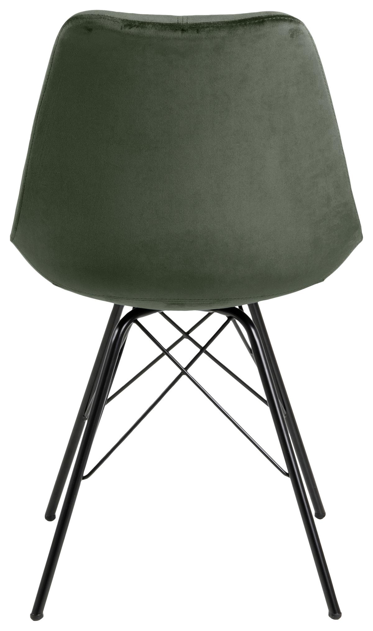 KRZESŁO ERIS - czarny/leśny, Trend, metal/tkanina (48,5/85,5/54cm) - Carryhome