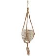 Pflanztopfhänger Theresa Creme - Creme, ROMANTIK / LANDHAUS, Weitere Naturmaterialien (20/15cm)