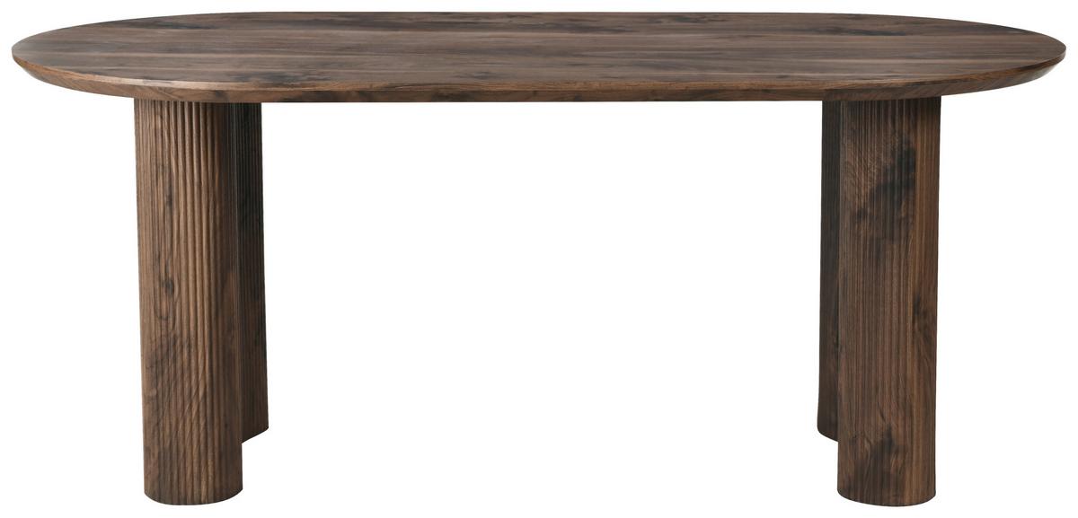 Jedilna Miza Edda, Barva Oreha, 180x90 - barva oreha, Basics, leseni material (180/90/75cm) - Livetastic