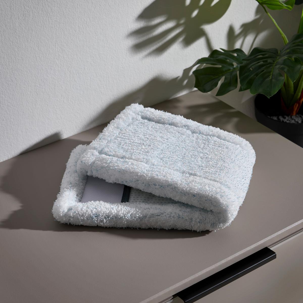 Wischbezug Paula Weiß/Türkis - Türkis/Weiß, KONVENTIONELL, Textil (17/4/27cm) - Mömax