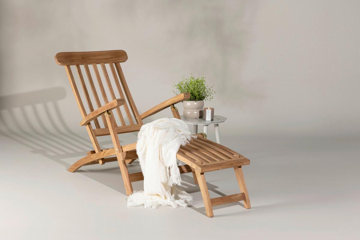 Sonnenliege Kenya ca. 60x95x150 cm Teakholz - KONVENTIONELL (60/95/150cm) - Gardenson