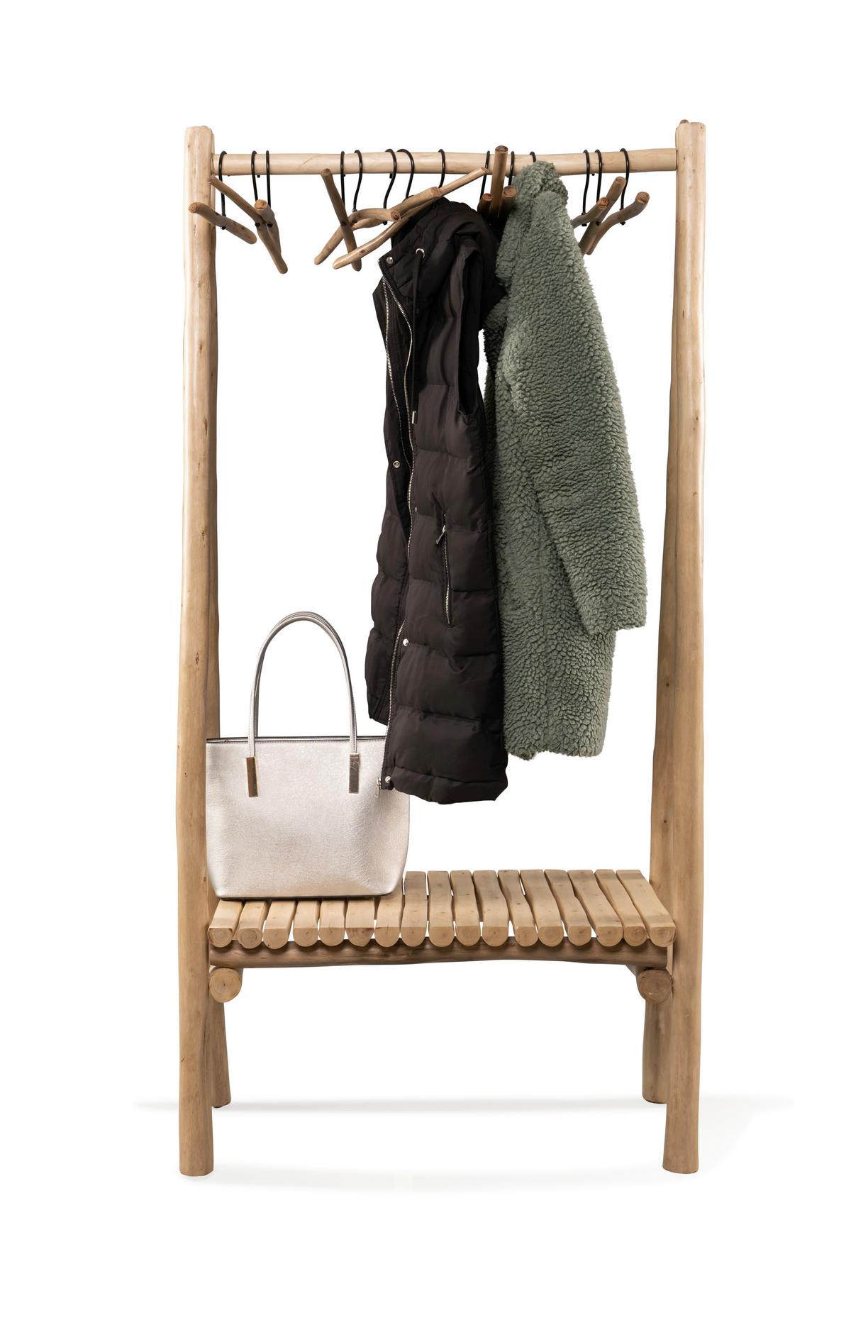 Garderobe Samuel 4 Eukalyptusholzfarben - Eukalyptusholzfarben, Modern, Holz (80/160/40cm) - Mömax
