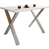 Jedilna Miza Xona, Bela, Srebrna - srebrne barve/bela, Basics, leseni material (110/80/76cm) - MID.YOU