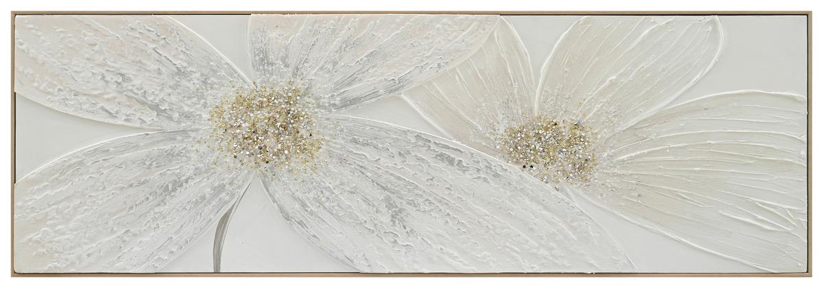 Tablou cu ramă Lucie cca. 152x52 cm - culoare natur/gri-alb, Modern, plastic/lemn (152/52/4,5cm) - Mömax