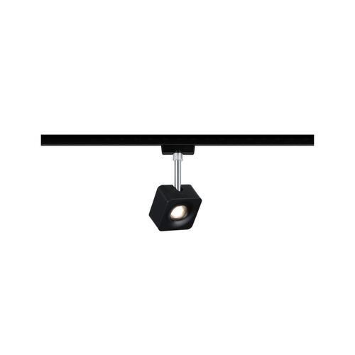 LED-Deckenleuchte Urail Spot Cube max. 8 Watt - Chromfarben/Schwarz, Design, Kunststoff/Metall (7,7/16,5/4,7cm) - Paulmann