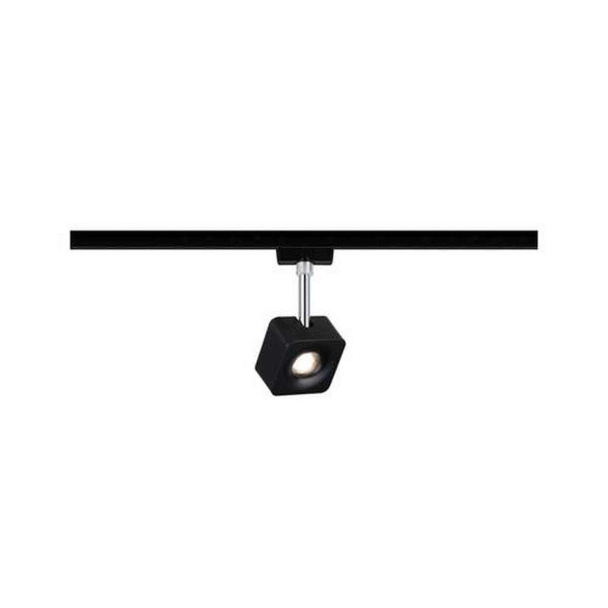 LED-Deckenleuchte Urail Spot Cube max. 8 Watt - Chromfarben/Schwarz, Design, Kunststoff/Metall (7,7/16,5/4,7cm) - Paulmann